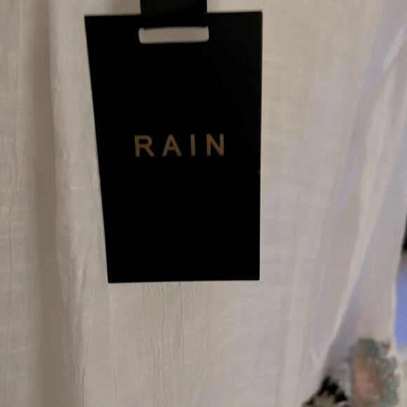 RAIN Boho Open Front Crochet Fringe Cardigan Large NWT - Picture 4 of 5